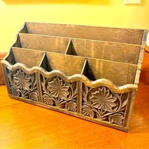 Vintage Wood-Look Organizer 12" Wide